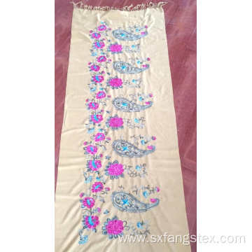 Elegant Muslim Embroidered Women Wool Scarf